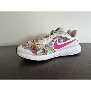 Nike Girls Revolution 5 Fable CJ2092-100 White Running Shoes Sneakers Size 7Y